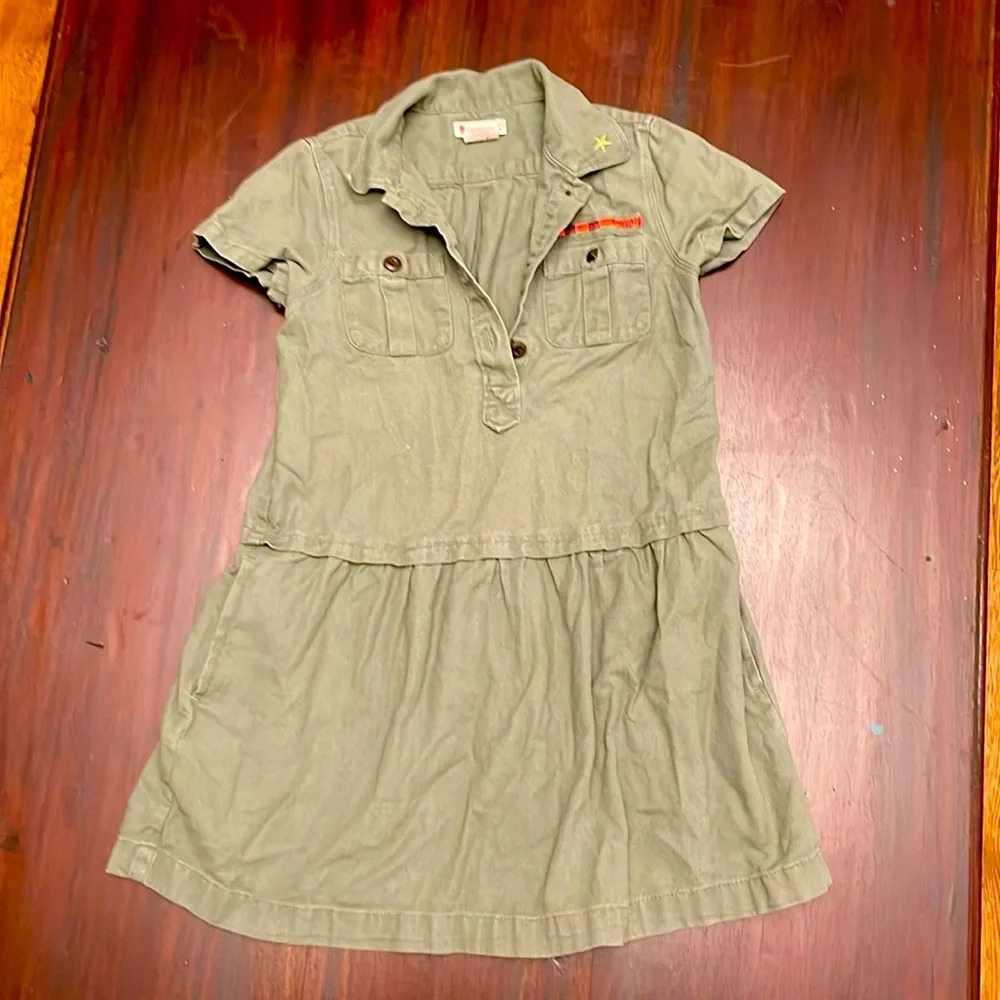 Crewcuts soft green khaki dress size 6